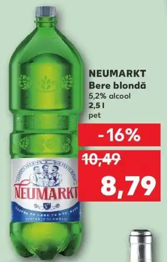Kaufland NEUMARKT Bere blondă 5,2% alcool 2.5l Ofertă