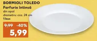 BORMIOLI TOLEDO Farfurie întinsă din opal diametru: cca. 24 cm 1 buc