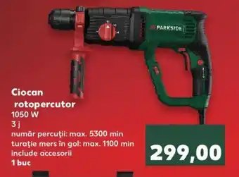 Kaufland Parkside Ciocan rotopercutor 1050 W 3j 1 buc Ofertă