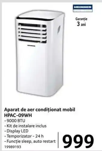 HEINNER Aparat de aer condiționat mobil HPAC-09WH 9000 BTU