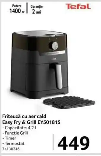Selgros Tefal Friteuză cu aer cald Easy Fry & Grill EY501815 1400w Ofertă