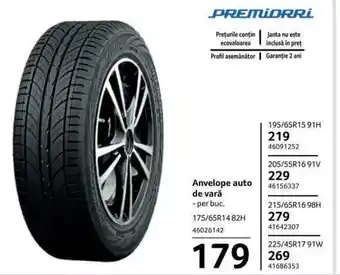 Selgros PREMIORRI Anvelope auto de vară 215/65R1698H 1buc Ofertă