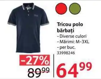 Selgros Tricou polo bărbați 1 buc Ofertă