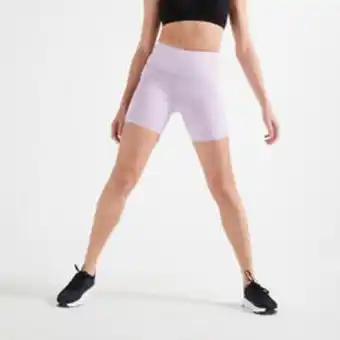 Decathlon Pantalon scurt 500 fitness cu talie înaltă damă Ofertă
