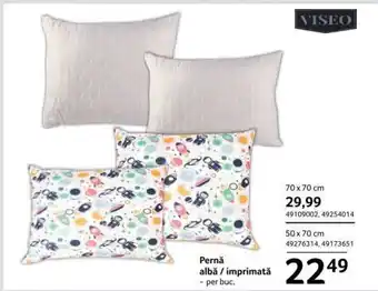 Selgros VISEO Pernă albă / imprimată 70 x 70 cm per buc. Ofertă