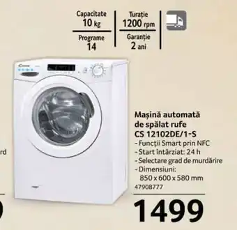 Selgros Candy Maşină automată de spălat rufe CS 12102DE/1-S 10 kg 1200 rpm Ofertă