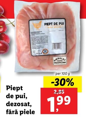Lidl Piept de pui, dezosat, fără piele per 100 g Ofertă