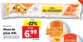 Lidl CHEF SELECT Aluat de pizza XXL 550g Ofertă