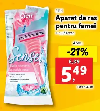 Lidl CIEN Aparat de ras pentru femei 4 buc. Ofertă