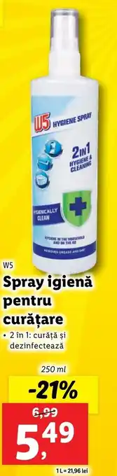 Lidl W5 Spray igienă pentru curățare 250ml Ofertă