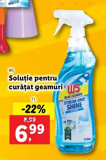 Lidl W5 Soluție pentru curățat geamuri 1l Ofertă