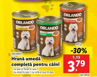 Lidl ORLANDO Hrană umedă completă pentru câini 415g Ofertă