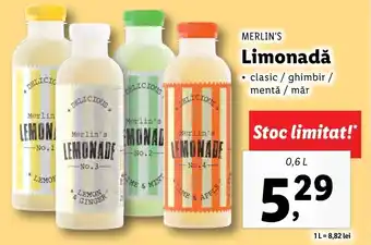 Lidl Merlin's Limonadă 0.6l Ofertă