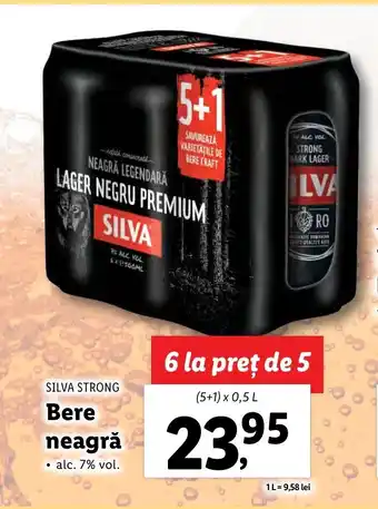 Lidl SILVA STRONG Bere neagră 5+1 x 0.5l Ofertă