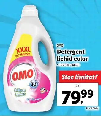 Lidl OMO Detergent lichid color 100 de spălări 5l Ofertă