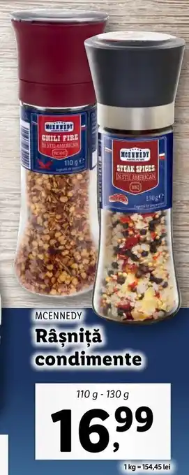 Lidl MCENNEDY Râşniţă condimente 110 - 130g Ofertă