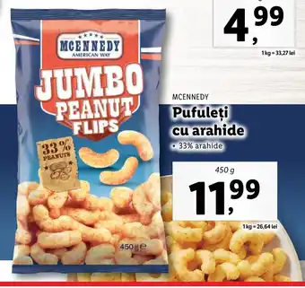 Lidl MCENNEDY Pufuleti cu arahide 450g Ofertă