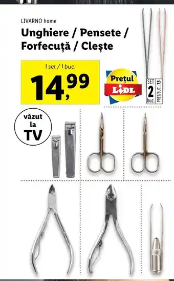 Lidl LIVARNO home Unghiere / Pensete / Forfecuță / Clește 1 set / 1 buc. Ofertă