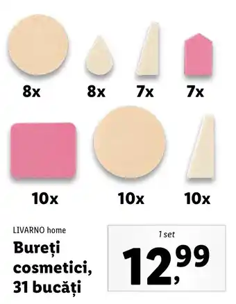 Lidl LIVARNO home Bureţi cosmetici, 31 bucăți 1 set Ofertă