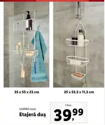 Lidl LIVARNO home Etajeră duş 1 buc. Ofertă