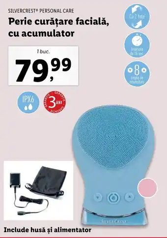 Lidl SILVERCREST PERSONAL CARE Perie curățare facială, cu acumulator 1 buc. Ofertă