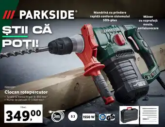Lidl PARKSIDE Ciocan rotopercutor 1550w 5j 1 buc. Ofertă