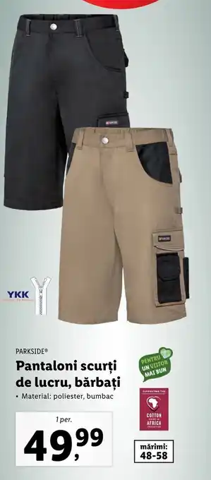 Lidl PARKSIDE Pantaloni scurți de lucru, bărbați 1 per. Ofertă