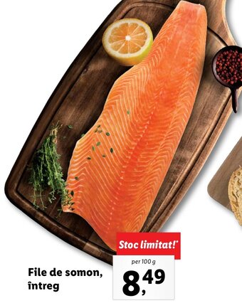 Lidl File de somon, întreg per 100g Ofertă