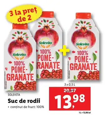Lidl SOLEVITA Suc de rodii 3 x 0.5l Ofertă