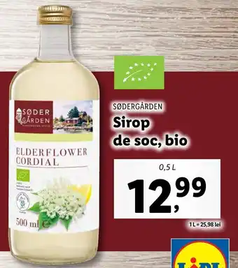 Lidl SØDERGÅRDEN Sirop de soc, bio 0.5l Ofertă