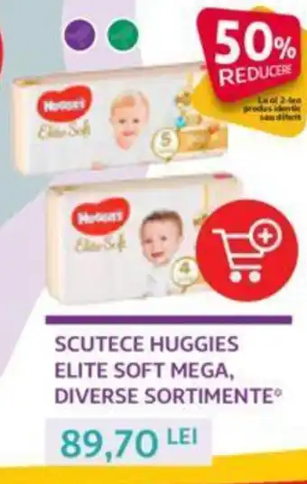 Auchan SCUTECE HUGGIES ELITE SOFT MEGA, DIVERSE SORTIMENTEⓇ Ofertă