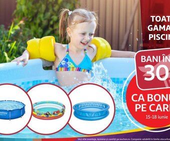 Auchan TOATĂ GAMA de PISCINE BANI ÎNAPOI Ofertă
