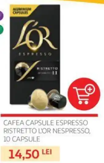 Auchan CAFEA CAPSULE ESPRESSO RISTRETTO L'OR NESPRESSO, 10 CAPSULE Ofertă