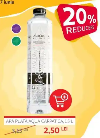 Auchan APĂ PLATĂ AQUA CARPATICA, 1.5 L Ofertă