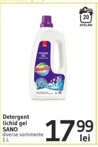 Supeco Detergent lichid gel SANO diverse sortimente 1L Ofertă