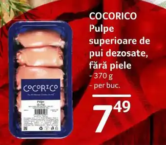 Selgros COCORICO Pulpe superioare de pui dezosate, fără piele - 370g per buc. Ofertă