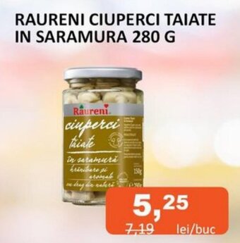 Unicarm Râureni. CIUPERCI TAIATE IN SARAMURA 280 G Ofertă