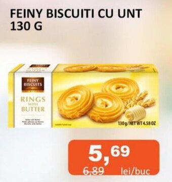 Unicarm FEINY BISCUITI CU UNT 130 G Ofertă