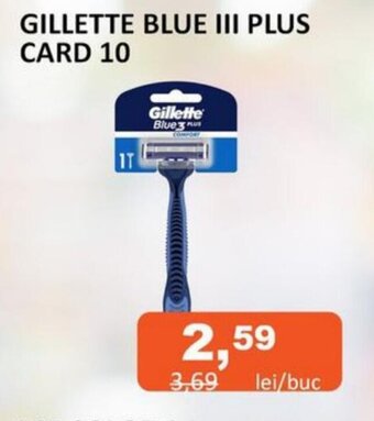 Unicarm GILLETTE BLUE III PLUS CARD 10 Ofertă
