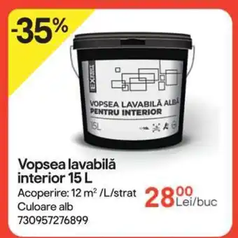 Brico Depôt Vopsea lavabilă interior 15 L Ofertă