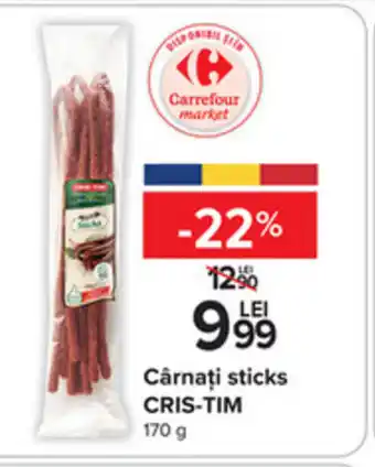 Carrefour Cârnați sticks CRIS-TIM 170g Ofertă