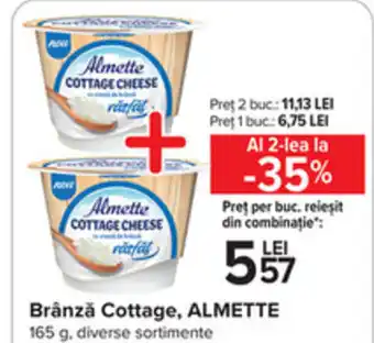 Carrefour Brânză Cottage, ALMETTE 165 g Ofertă