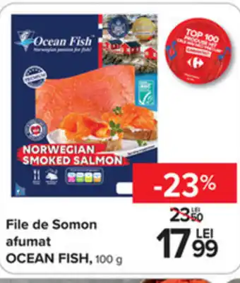 OCEAN FISH, File de Somon afumat 100 g