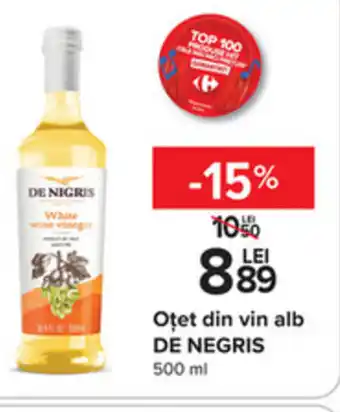 Carrefour Otet din vin alb DE NEGRIS 500 ml Ofertă