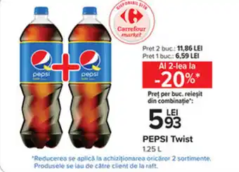 Carrefour PEPSI Twist 1.25 L Ofertă
