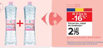 Carrefour Apă minerală plată, AQUATIQUE 2L Ofertă