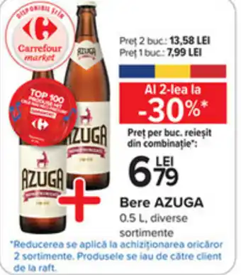 Carrefour Bere AZUGA 0.5 L Ofertă