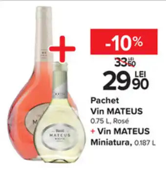 Carrefour Pachet Vin MATEUS 0.75 L + Vin MATEUS Miniatura 0.187 L Ofertă