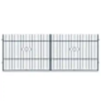 MatHaus Poarta dubla cristal, otel galvanizat, gri antracit, 3 x 1,5 m Ofertă