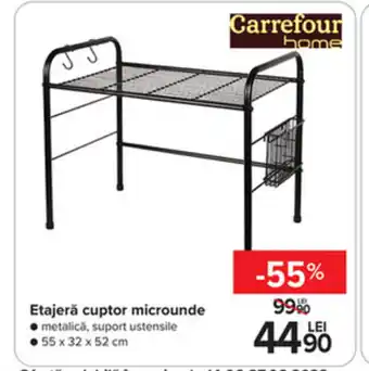 Carrefour Carrefour home Etajeră cuptor microunde 55 x 32 x 52 cm Ofertă